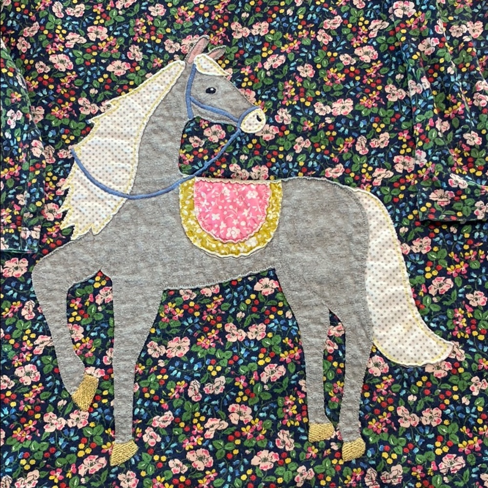 Mini boden Horse appliqué swing dress